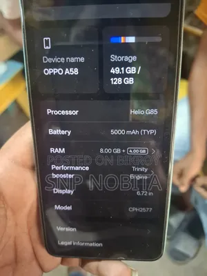 Oppo A58 4G 128 GB Graphite