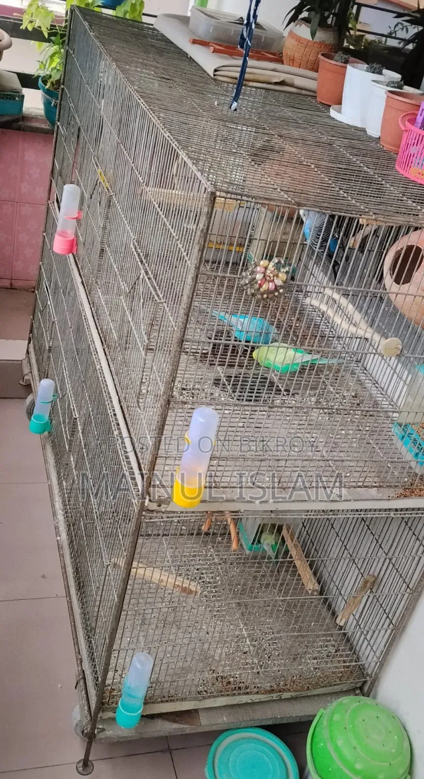 2-Story Bird Cage with 6 Compartments