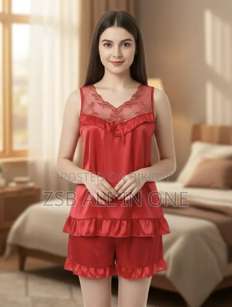 Premium Satin Night Suit Set