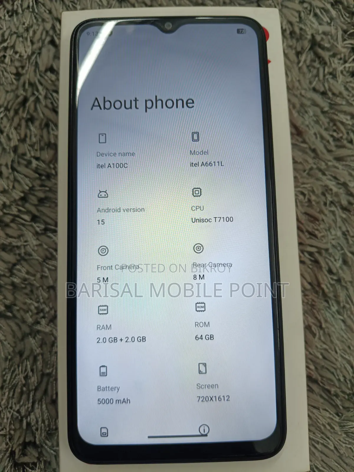Itel A100C 64 GB Black