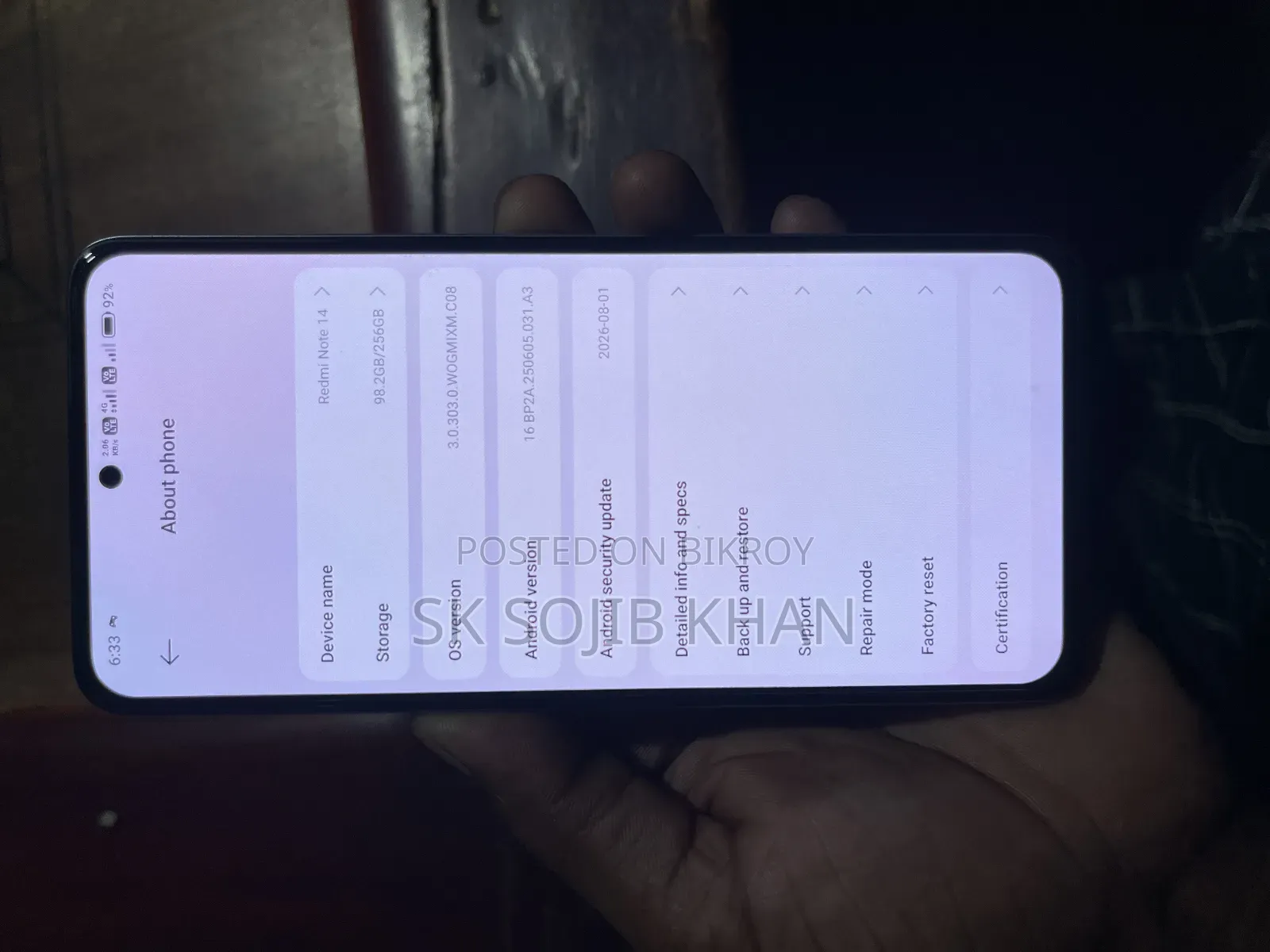 Xiaomi Redmi Note 14 4G 256 GB Graphite