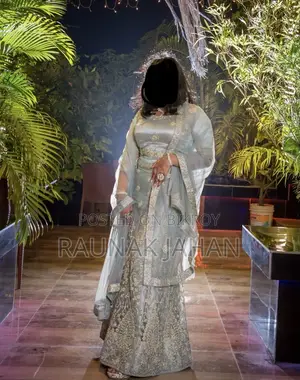 হালকা সি গ্রিন রঙের লেহেঙ্গা