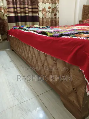 Bed, Wardrobe & Fridge