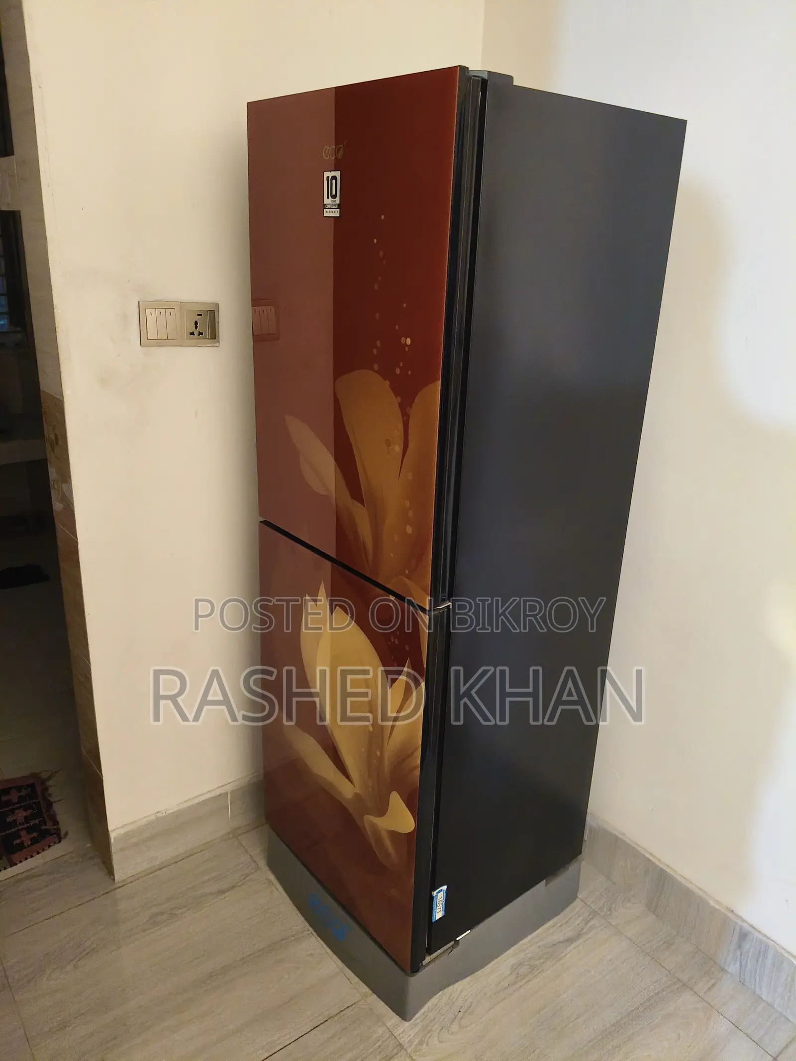 Bed, Wardrobe & Fridge
