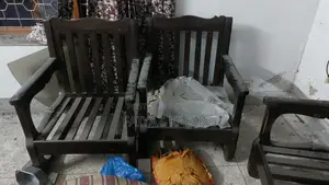 আসল সেগুন কাঠের সোফা সেট ৩+১+১ | কুশন কভার সহ