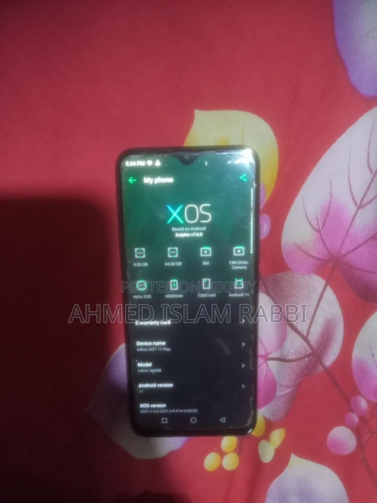 Infinix Hot 11 Play 64 GB Black