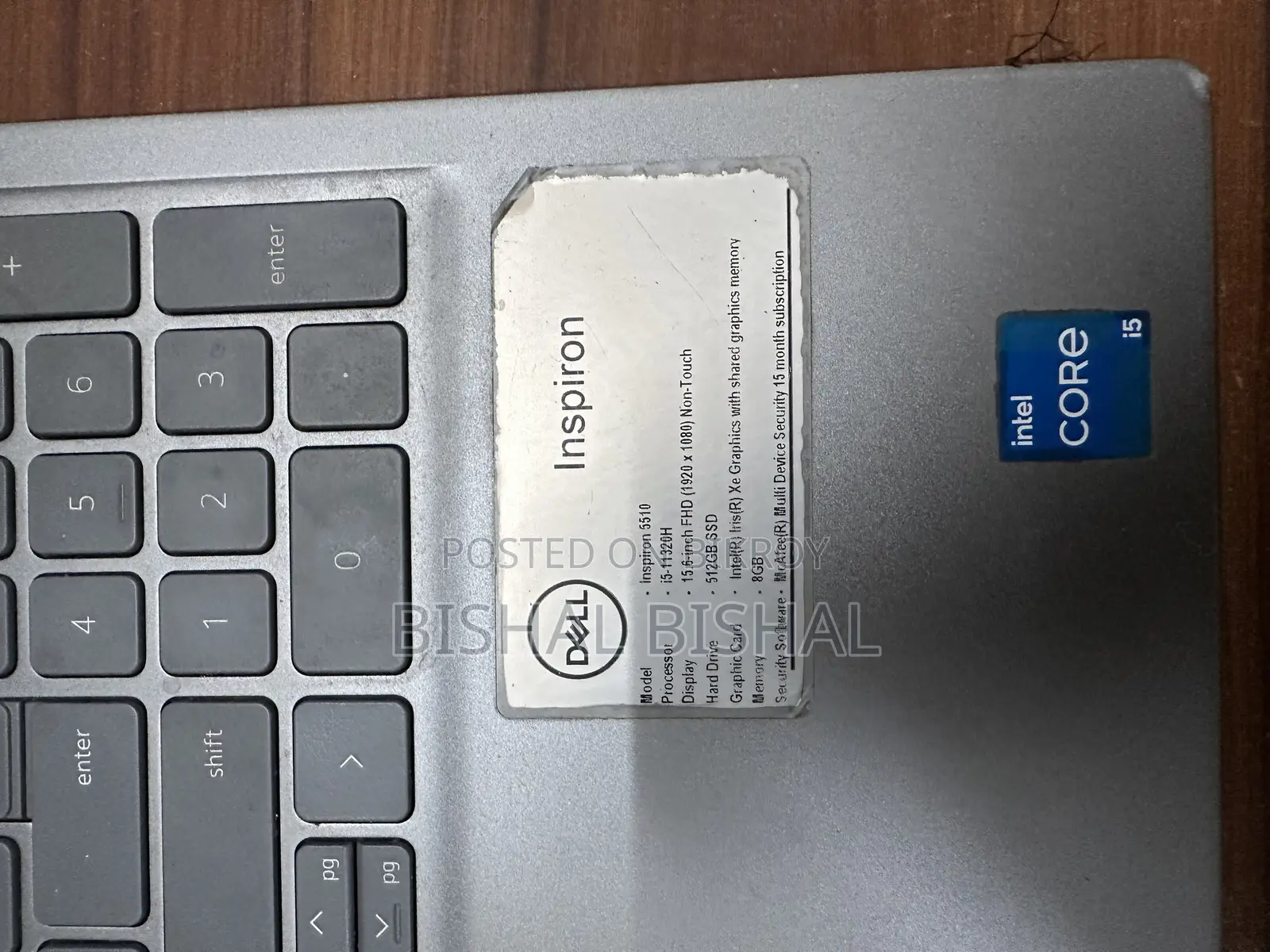 ল্যাপটপ Dell Inspiron 15 5510 12GB Intel Core i5 SSD 512GB