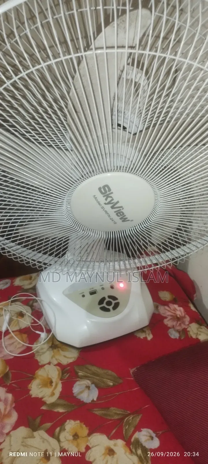 Sky View Charger Fan
