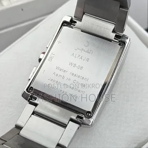 AL-FAJR WS-06 Original Digital Watch – Silver Stainless Steel Bracelet