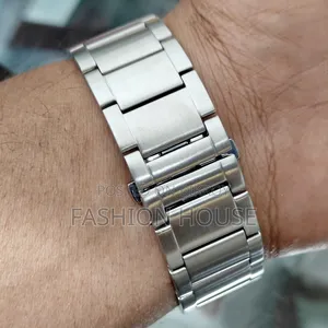 AL-FAJR WS-06 Original Digital Watch – Silver Stainless Steel Bracelet