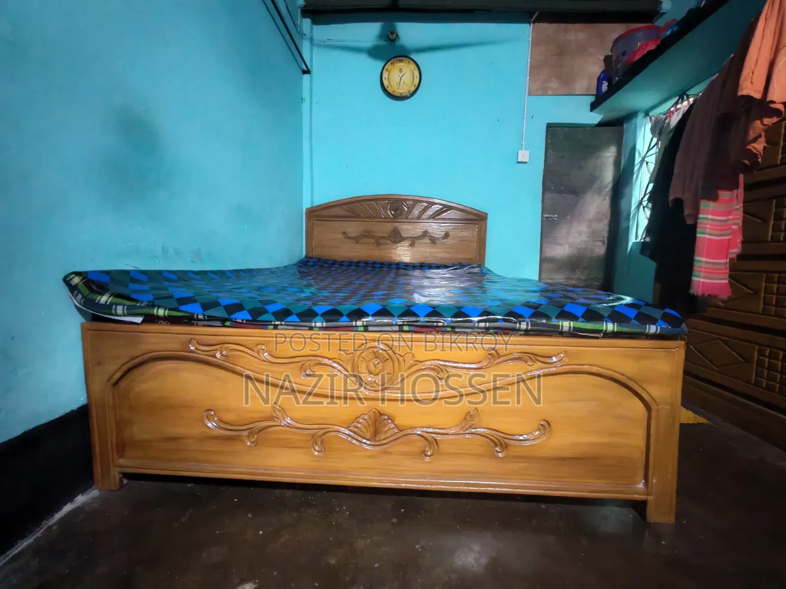 আকাশী কাঠের খাট বিক্রি হবে