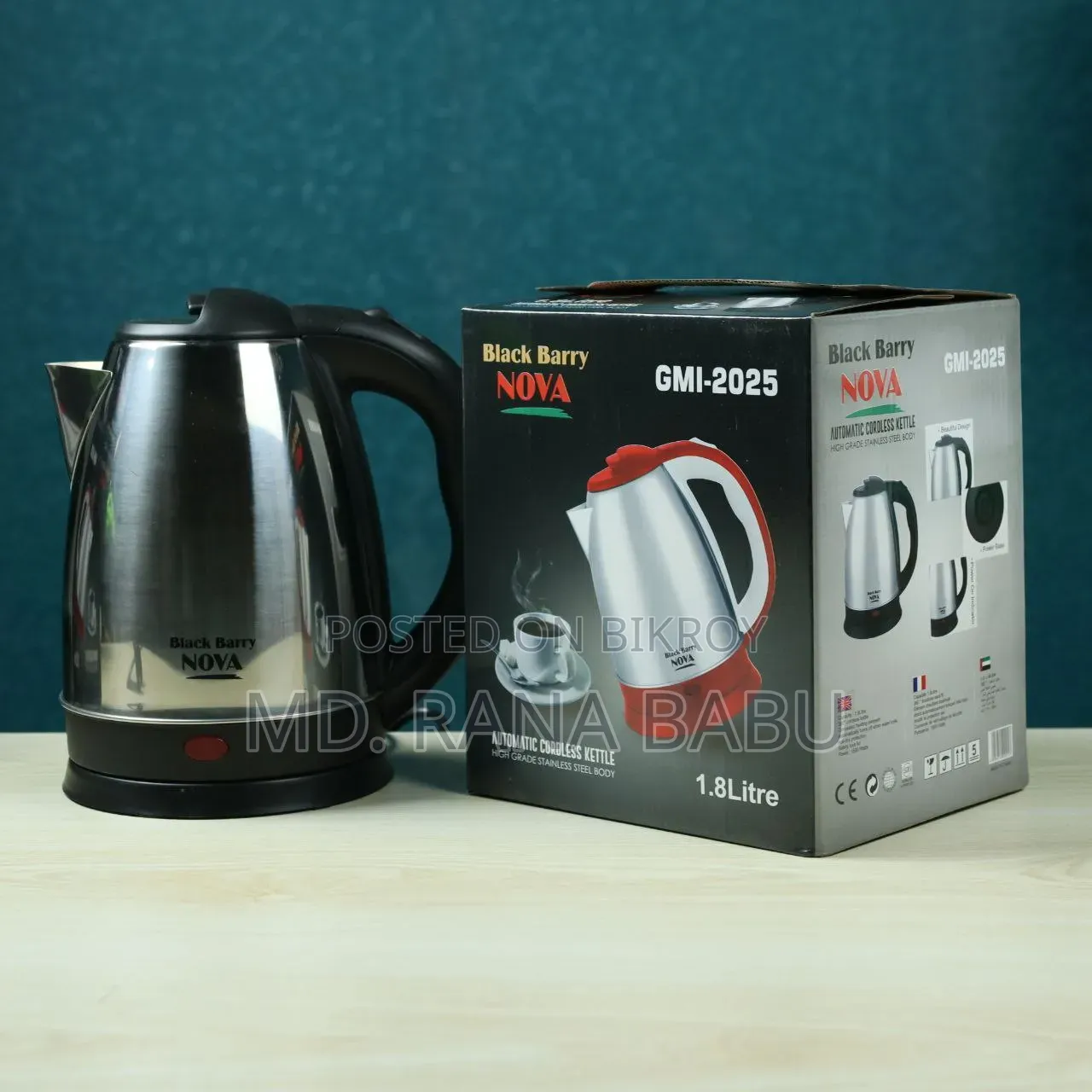 Black Berry Nova Electric Kettle 1.8L GMI -2025