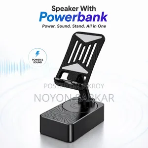 3-in-1 Bluetooth Speaker, Phone Stand Power Bank