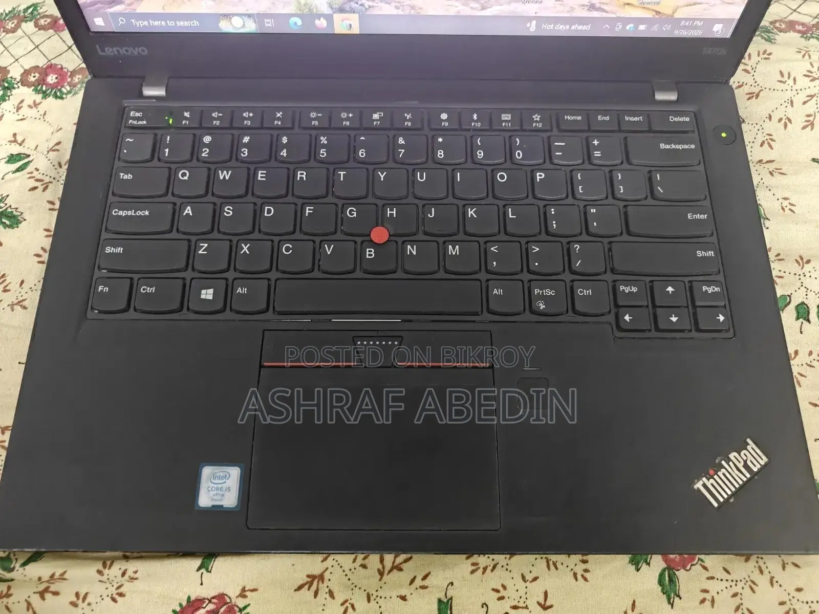 Laptop Lenovo ThinkPad T470 12GB Intel Core i5 SSD 256GB