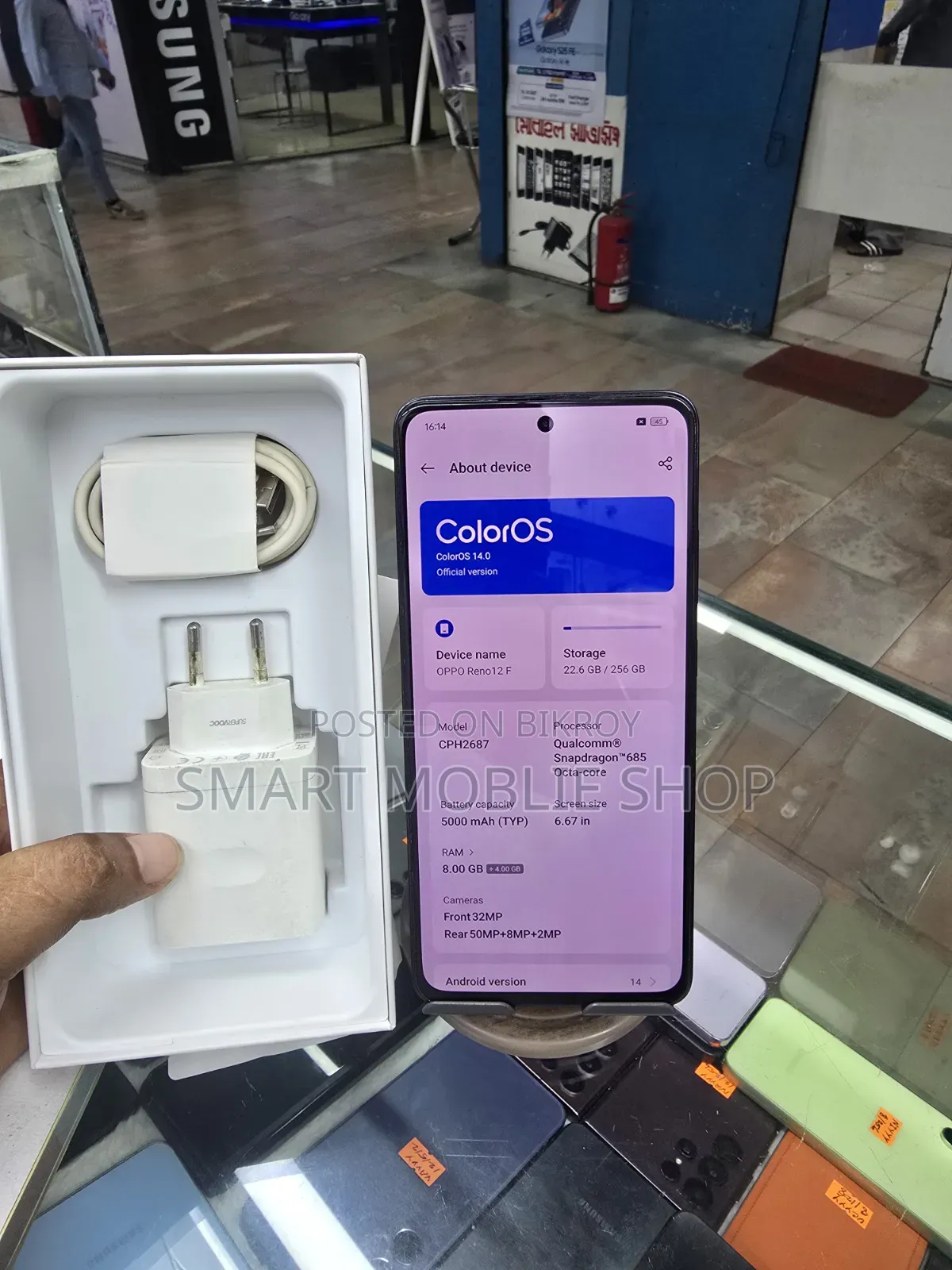 অপো রেনো১২ এফ ২৫৬ জিবি ব্ল্যাক