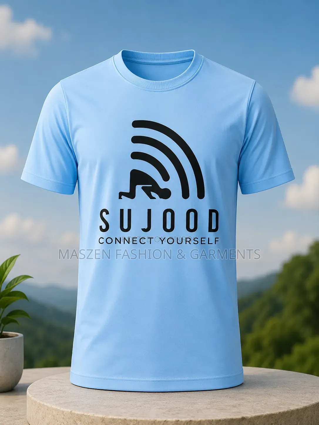 All Over Printed Calligraphy T-Shirt (4Pes)