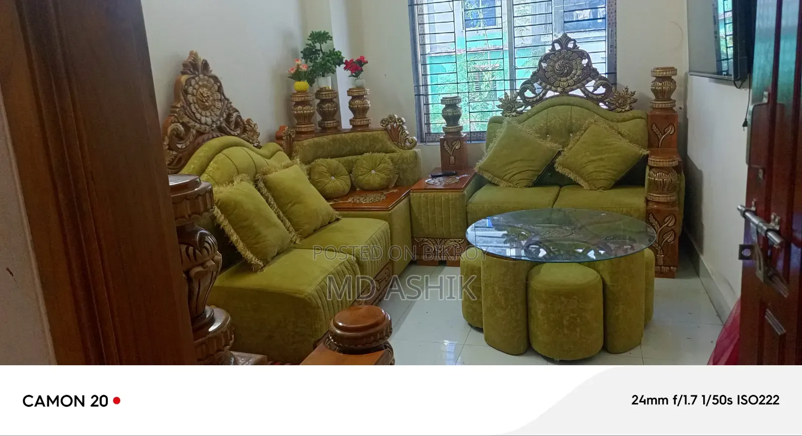 সোফা কিং সাইজ ৬ সিট এর সেগুন কাঠের
