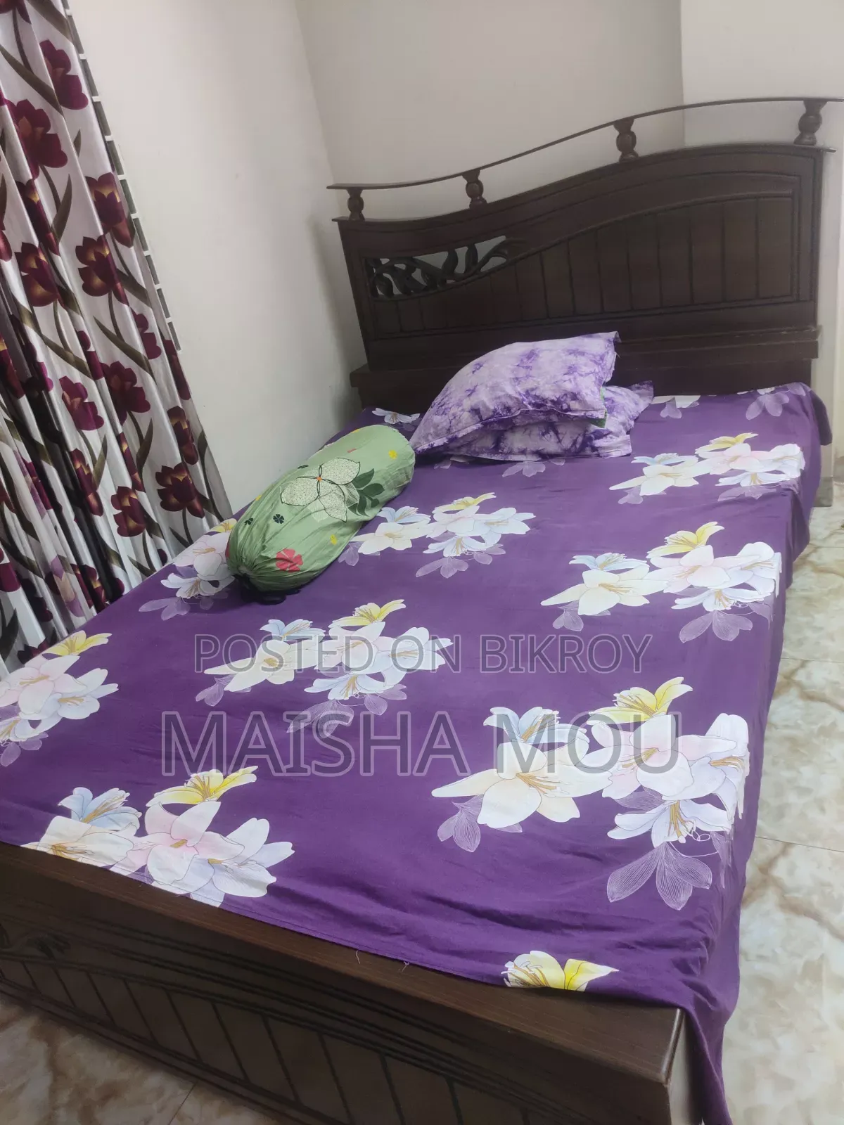 মালয়েশিয়ান কাঠের তৈরি ৫/৭ খাট