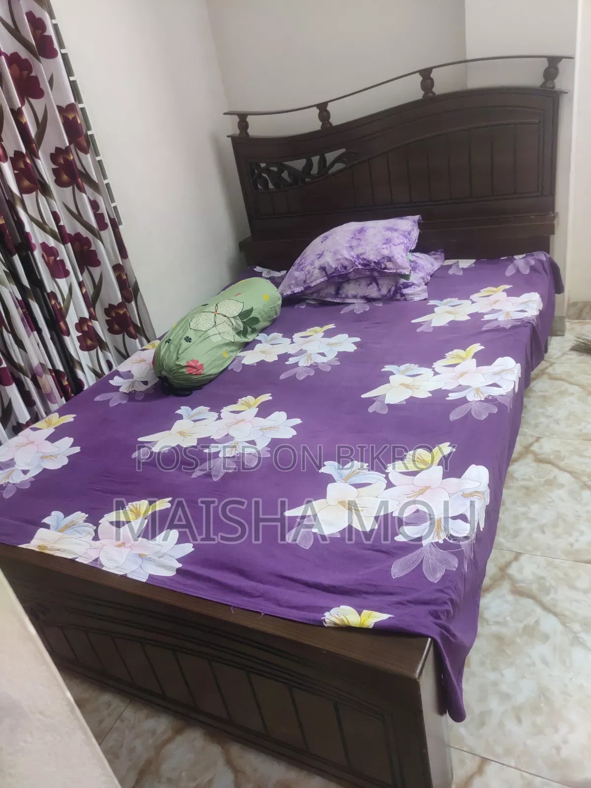মালয়েশিয়ান কাঠের তৈরি ৫/৭ খাট