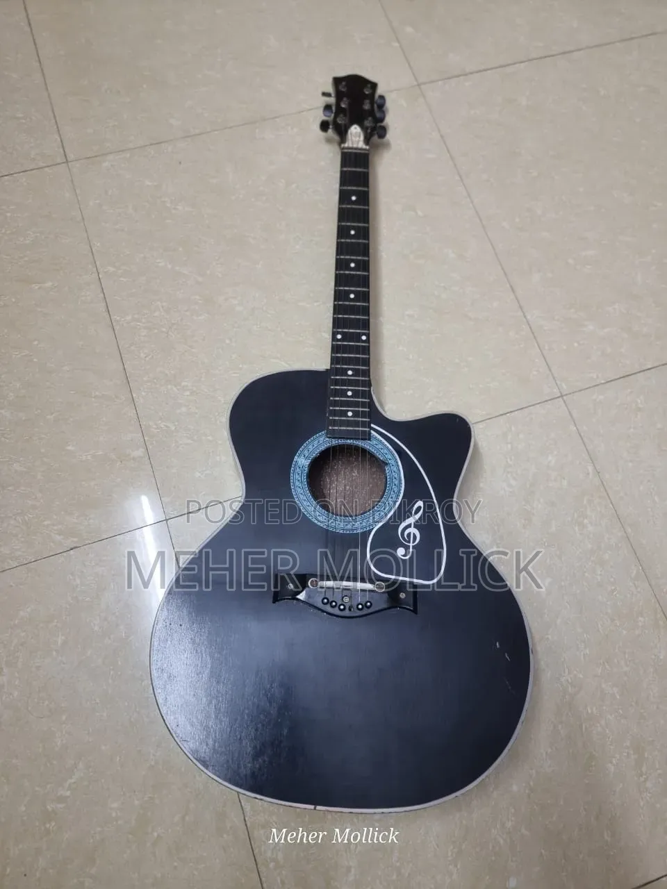 Black Acoustic Guitar | 6 String | Used | মাত্র ২০০০ টাকা