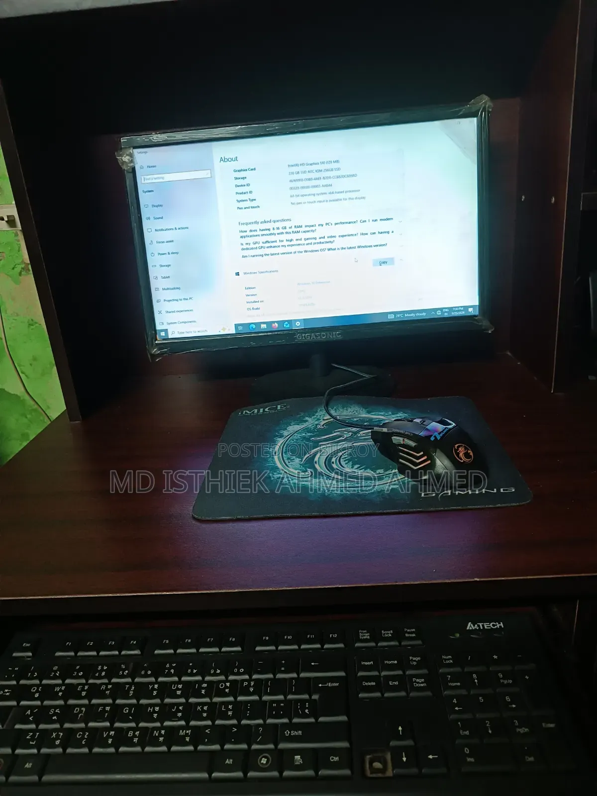 Desktop Computer Asus Mini PC PN40 8GB Intel Core i5 SSD 256GB