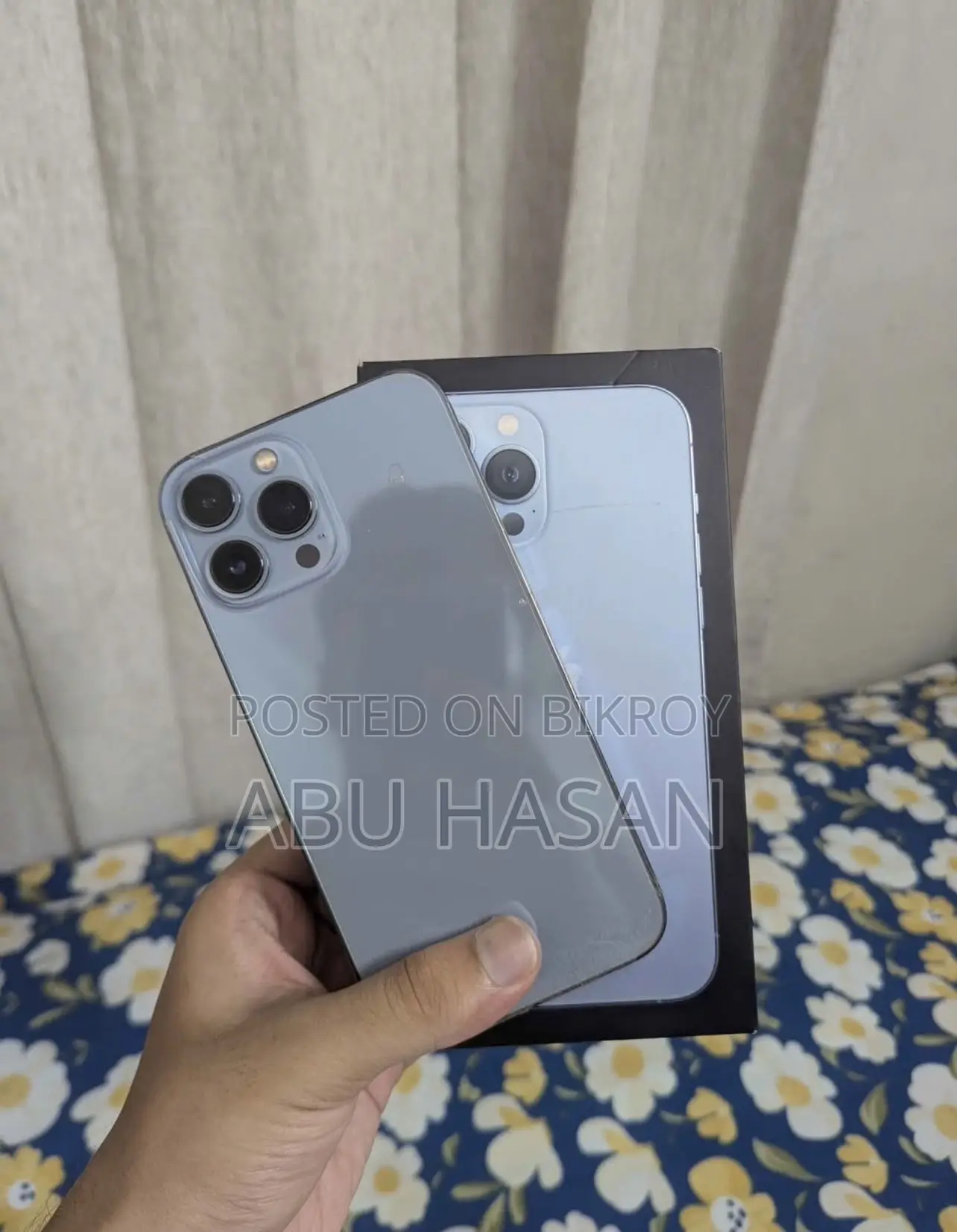 নিউ অ্যাপল আইফোন ১৩ প্রো ম্যাক্স ১২৮ জিবি ব্লু