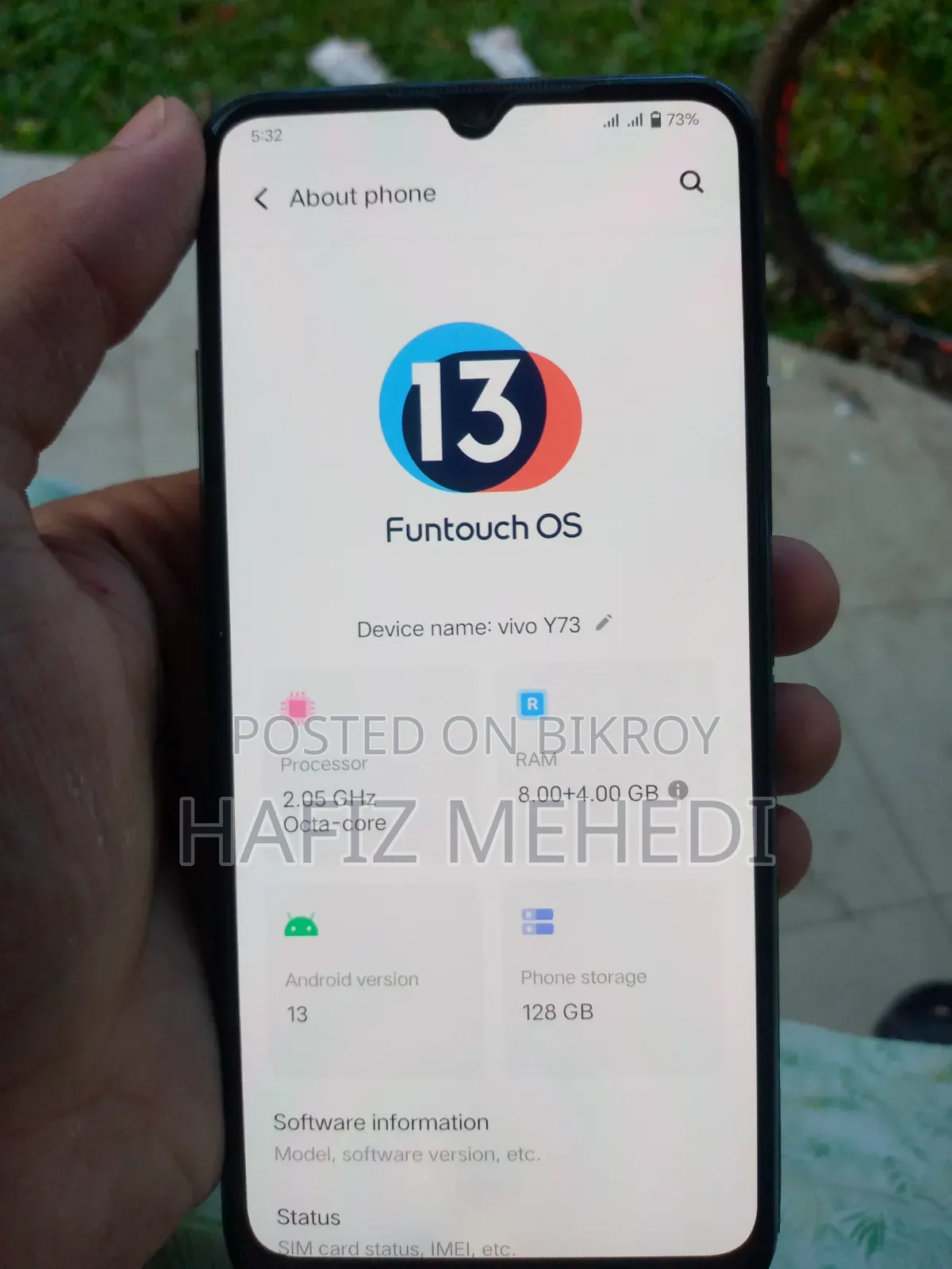 Vivo Y73 64 GB Blue