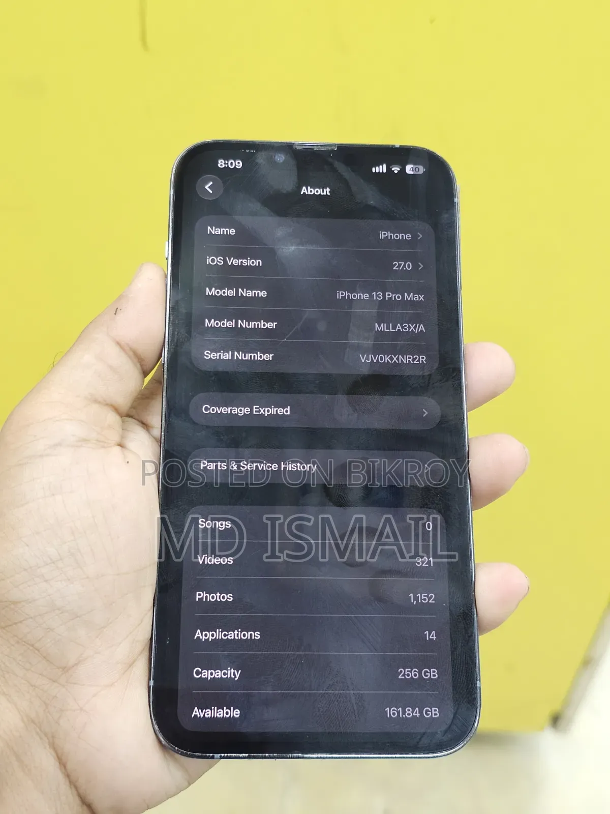 অ্যাপল আইফোন ১৩ প্রো ম্যাক্স ২৫৬ জিবি সিলভার
