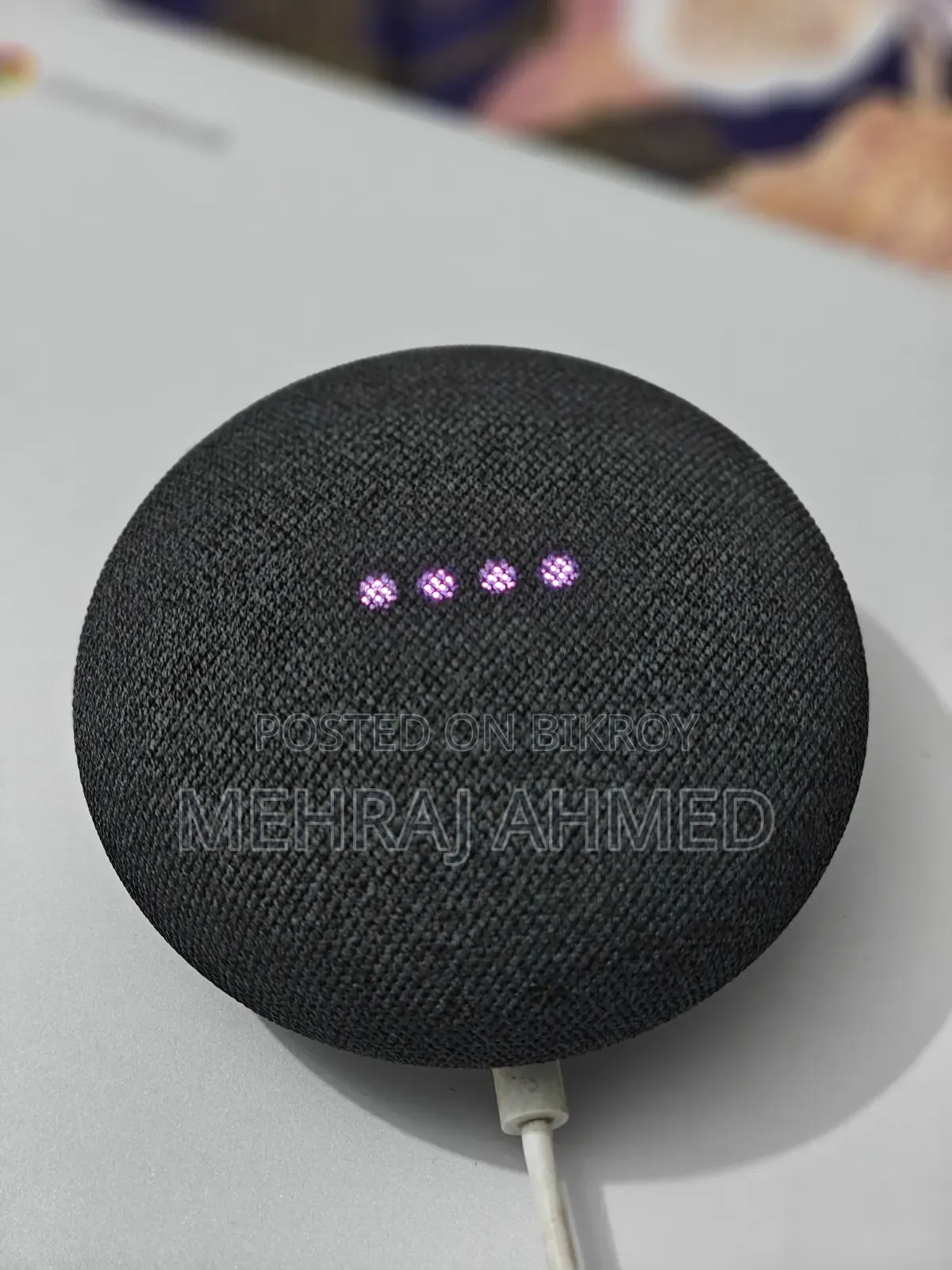 Google Nest Mini 2nd Gen | Black | Original Adapter | Used