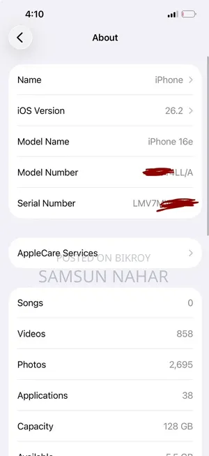 Apple iPhone 16e 128 GB Black
