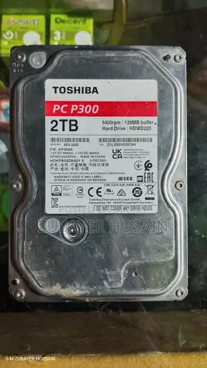 তোশিবা এইচডিডি ২ টিবি ১ টিবি