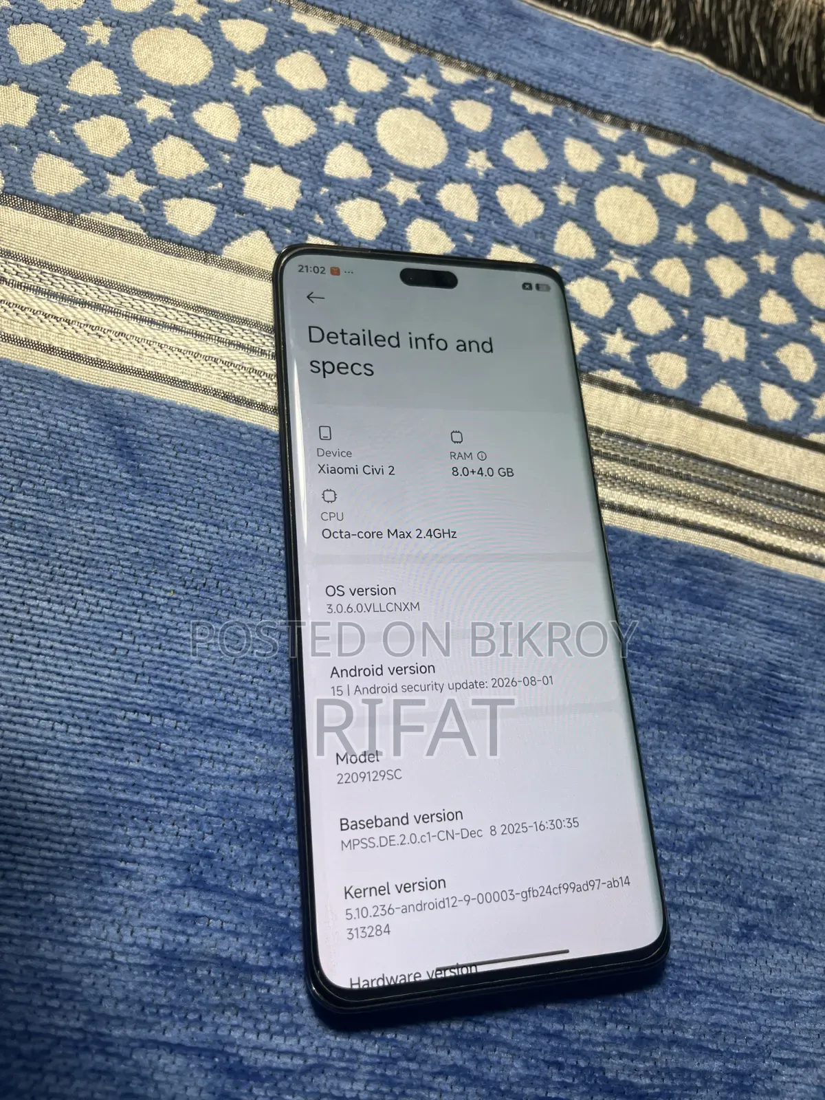 Xiaomi Civi 2 256 GB Black