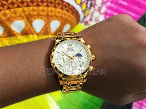 OLEVS লাক্সারি গোল্ড ওয়াচ | প্রিমিয়াম ক্রونوগ্রাফ