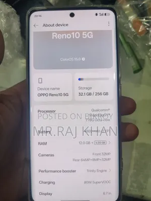 Oppo Reno 10 5G 256 GB Silver