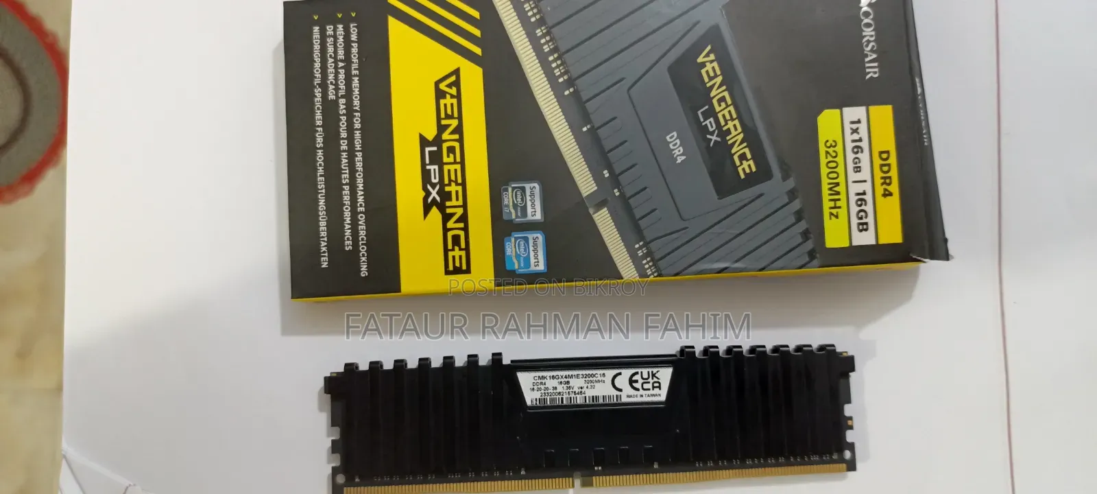 Ram Corsair Vengeance 16gb Ddr4 3200 MHZ