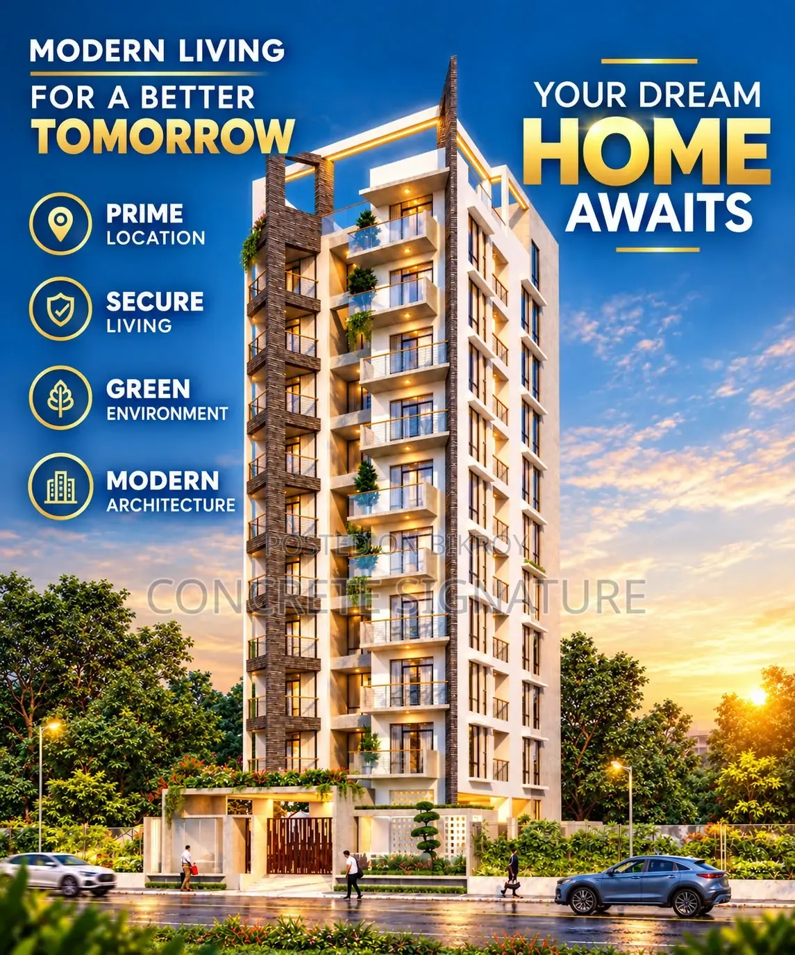 4 Bedroom Apartment in Concrete Signature, Basundhara for Sale