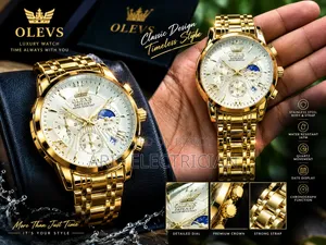 OLEVS লাক্সারি গোল্ড ওয়াচ | প্রিমিয়াম ক্রونوগ্রাফ