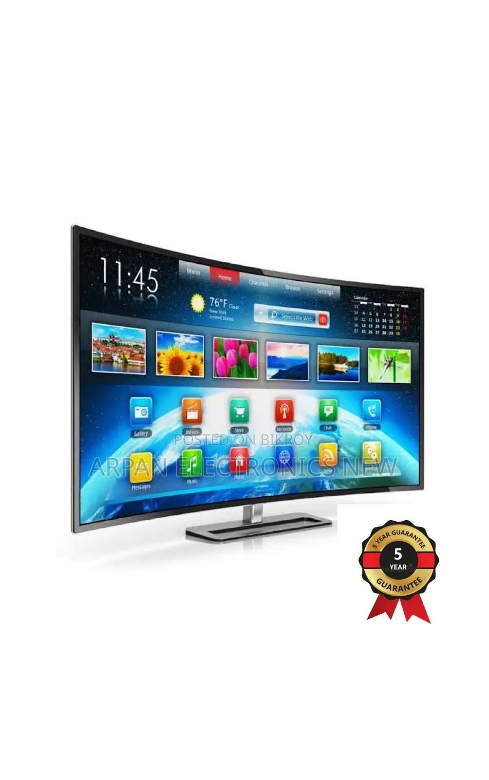 5 Years Guaranty Double Glass 32'' Inch Smart Android LED TV