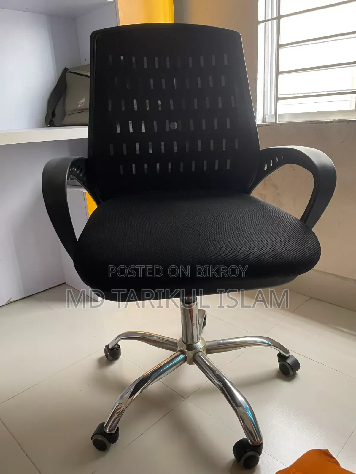 Table and Mesh Chair