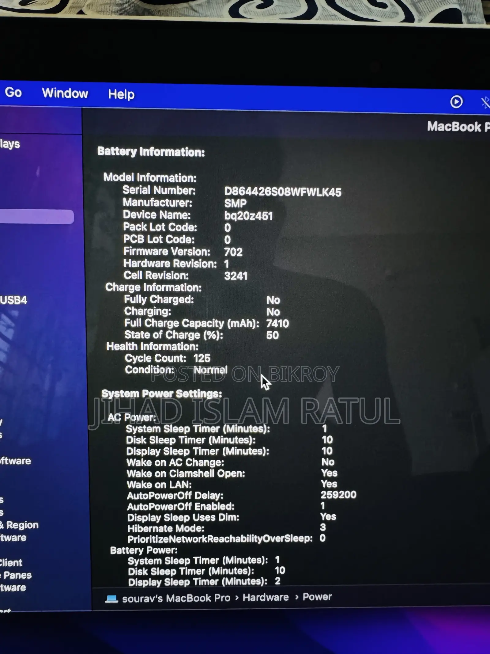 Laptop Apple MacBook Pro 2015 16GB Intel Core i7 SSD 500GB