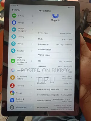 Honor Pad X8 64 GB Gray