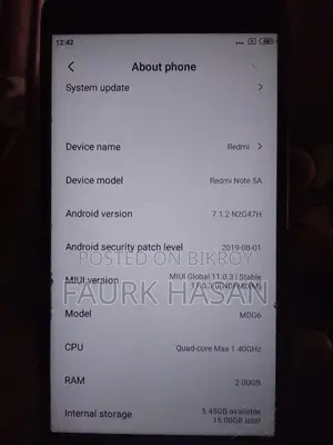 Xiaomi Redmi 5A 16 GB Silver