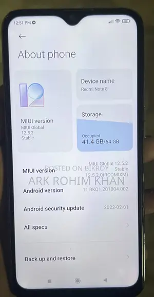 Xiaomi Redmi Note 8 64 GB - Price: BDT 7,000 on bikroy.com [Dhaka]