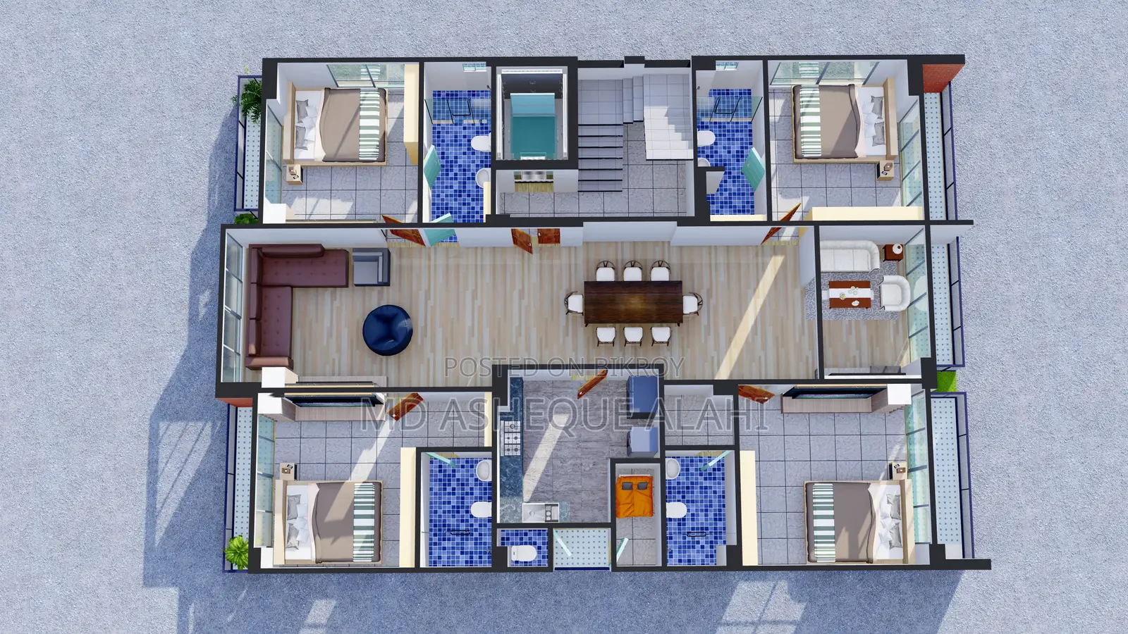 Furnished 4-Bedroom Apartment in Jolshiri Abason for sale