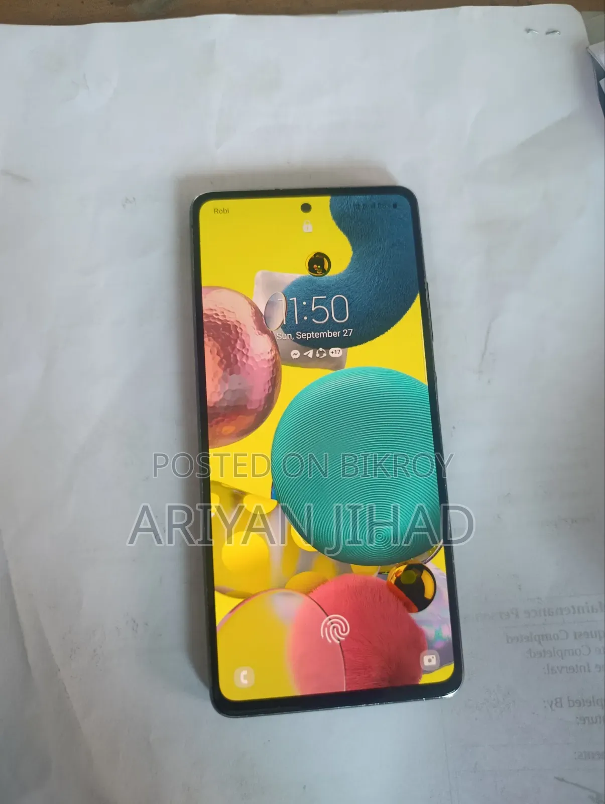 স্যামসাং গ্যালাক্সি এ৫১ ৫জি ১২৮ জিবি কালো