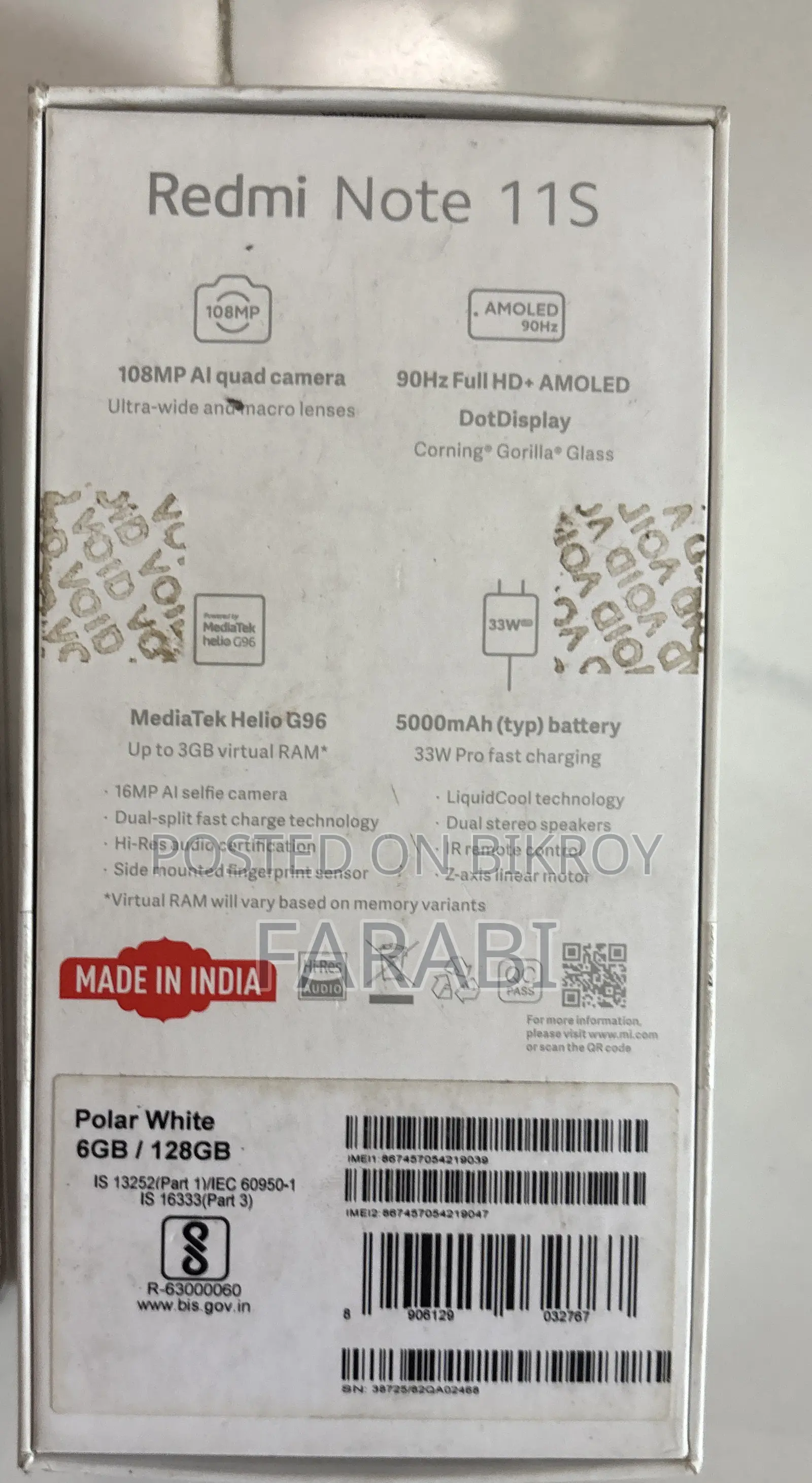 Xiaomi Redmi Note 11S 128 GB White