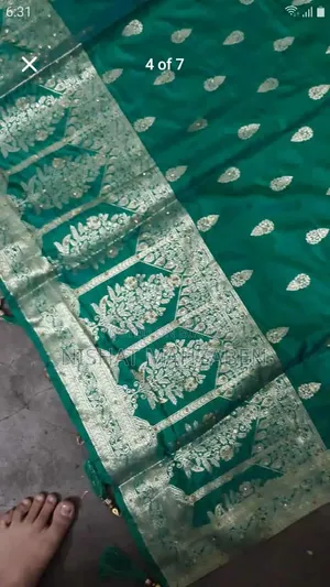 Nibir Bottle Green Bridal Lehenga