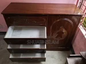 ৪ ড্রায়ার + ১ পাল্লার মেহগনি কাঠের আলমারি - খুলনা