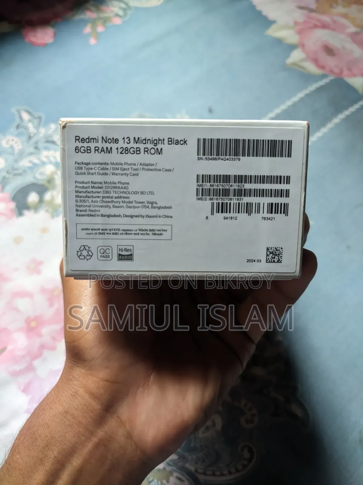Xiaomi Redmi Note 13 128 GB Black