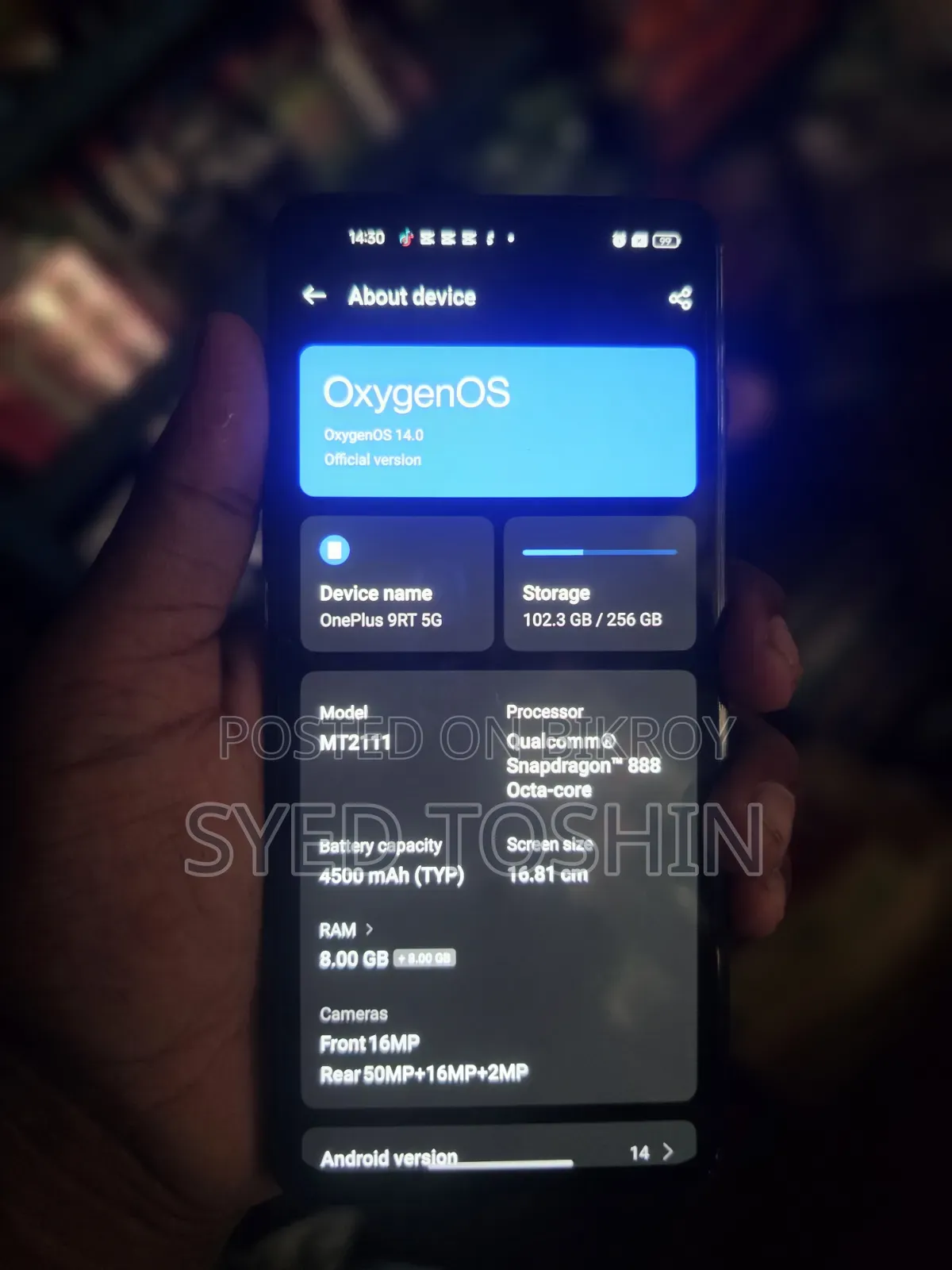 OnePlus 9RT 5G 256 GB Black